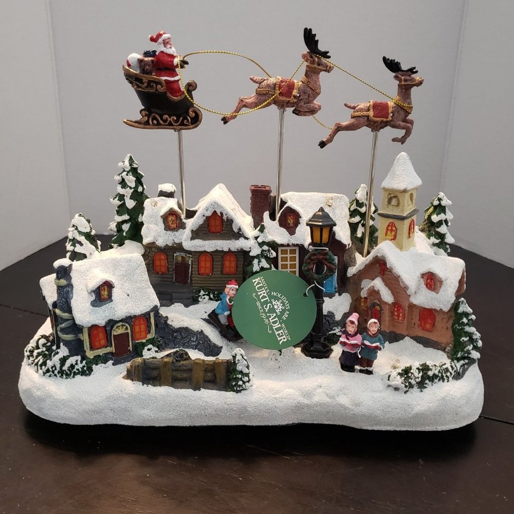 Kurt S. Adler Light Up Musical Santa Reindeer motion